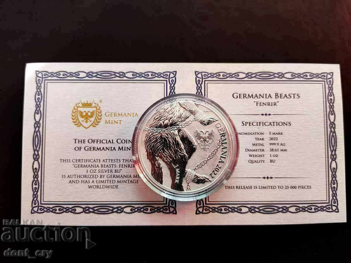 Delivery of Silver 1 oz Fenrir Beasts of Germany 2022 Germania mint