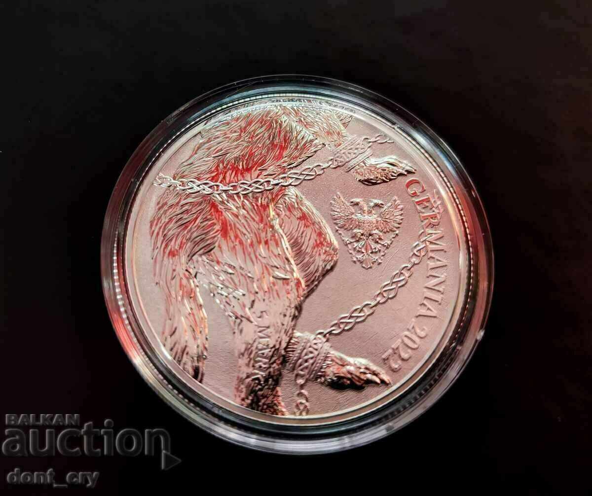 Silver 1 oz Fenrir Beasts of Germany 2022 Germania mint - 5