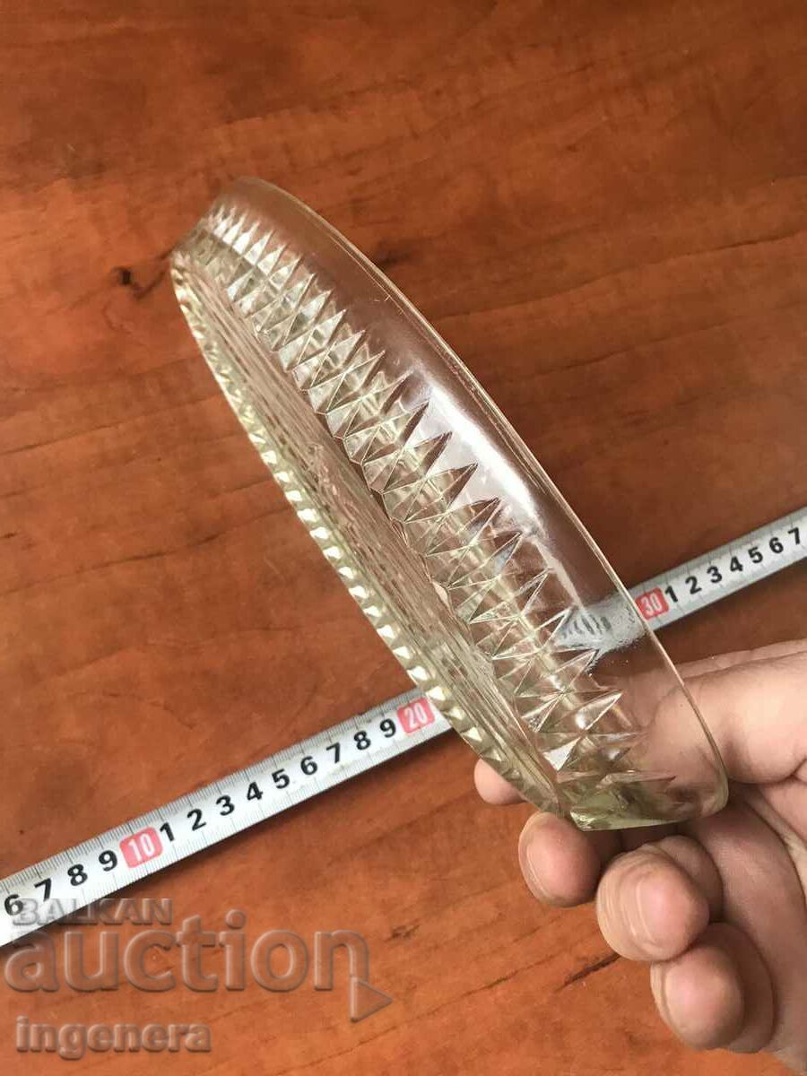 ПОДНОС ПЛАТО ЧИНИЯ СТЪКЛО РЕЛЕФ ДЕБЕЛОСТЕННО-СССР - 5