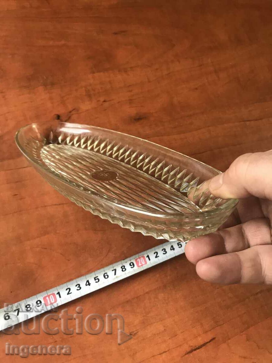 ПОДНОС ПЛАТО ЧИНИЯ СТЪКЛО РЕЛЕФ ДЕБЕЛОСТЕННО-СССР - 7