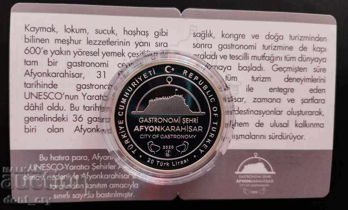 Silver 20 Lira City of Gastronomy 2020 Τουρκία