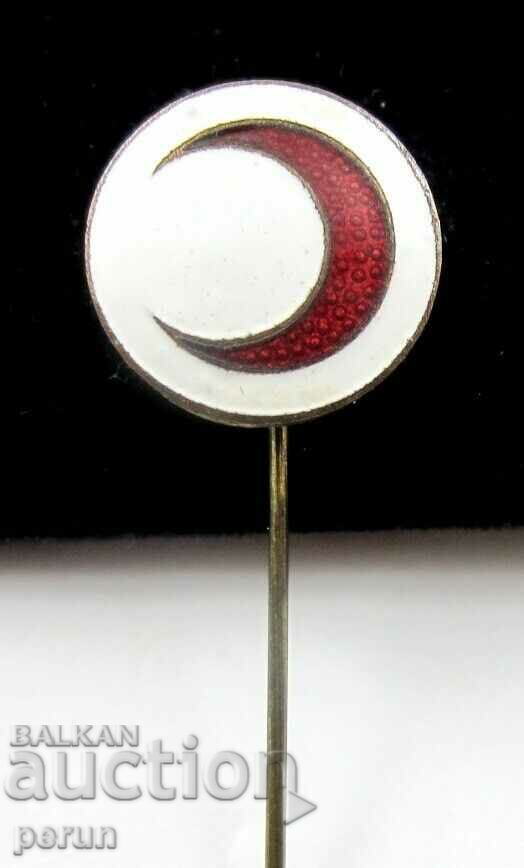 Old Badge-Rarity-Turkish Red Crescent-Enamel