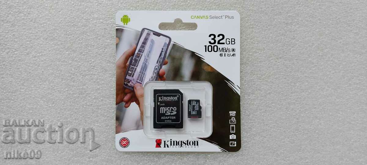 Card de memorie Kingston Canvas Select Plus 32GB