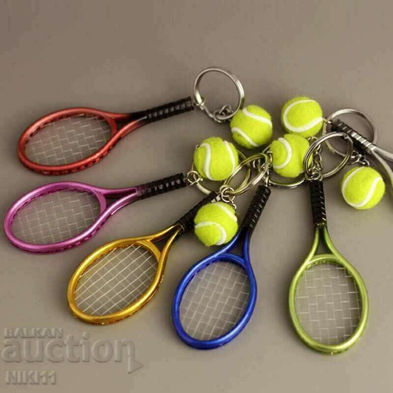 Keychain Tennis racket, tennis ball /c