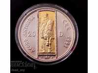 Gold and Silver 20 Dinara Count of Barcelona 1995 Andorra