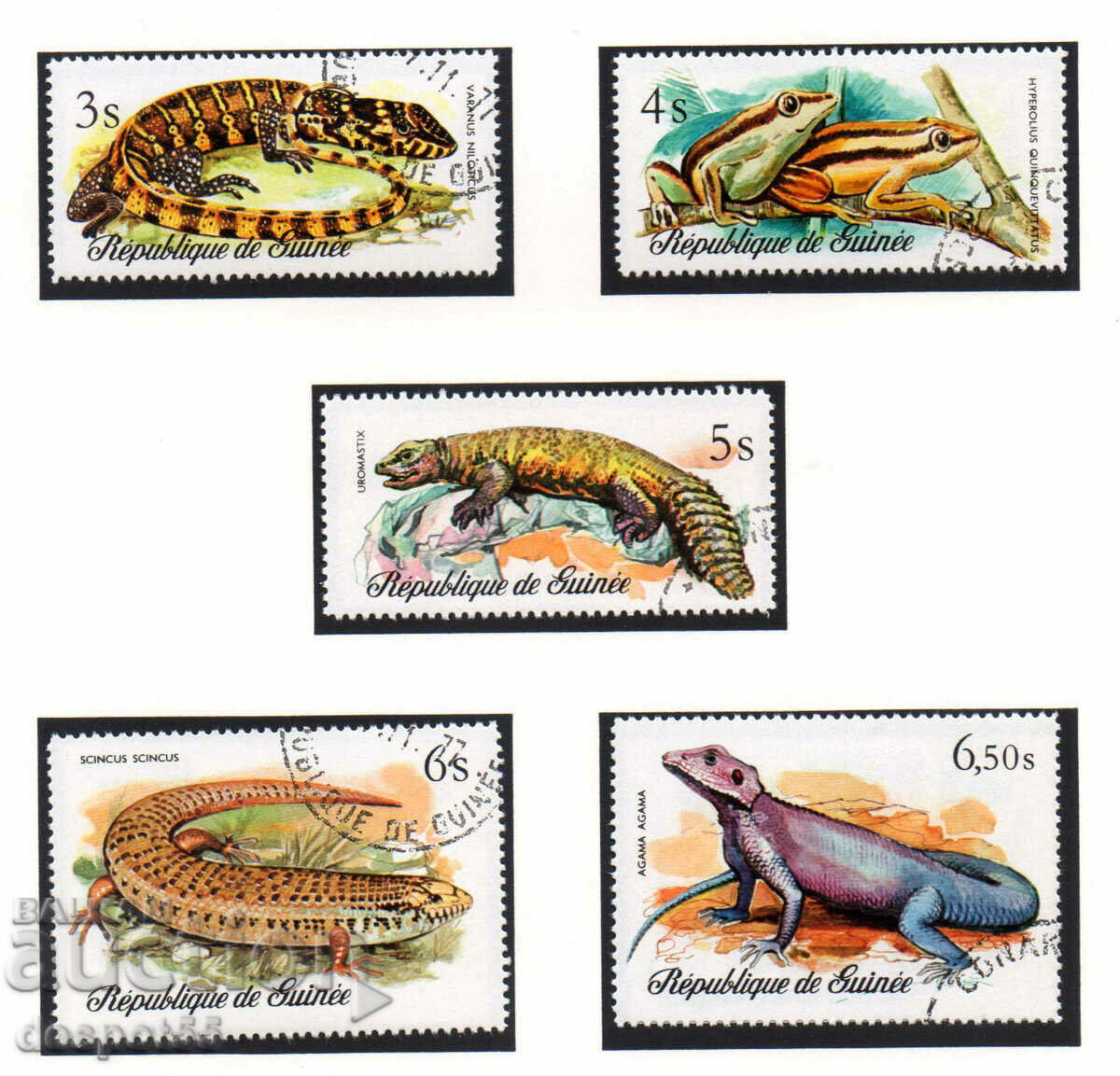 1977. Guinea. Reptiles. with price 5.30 BGN | € 2.71