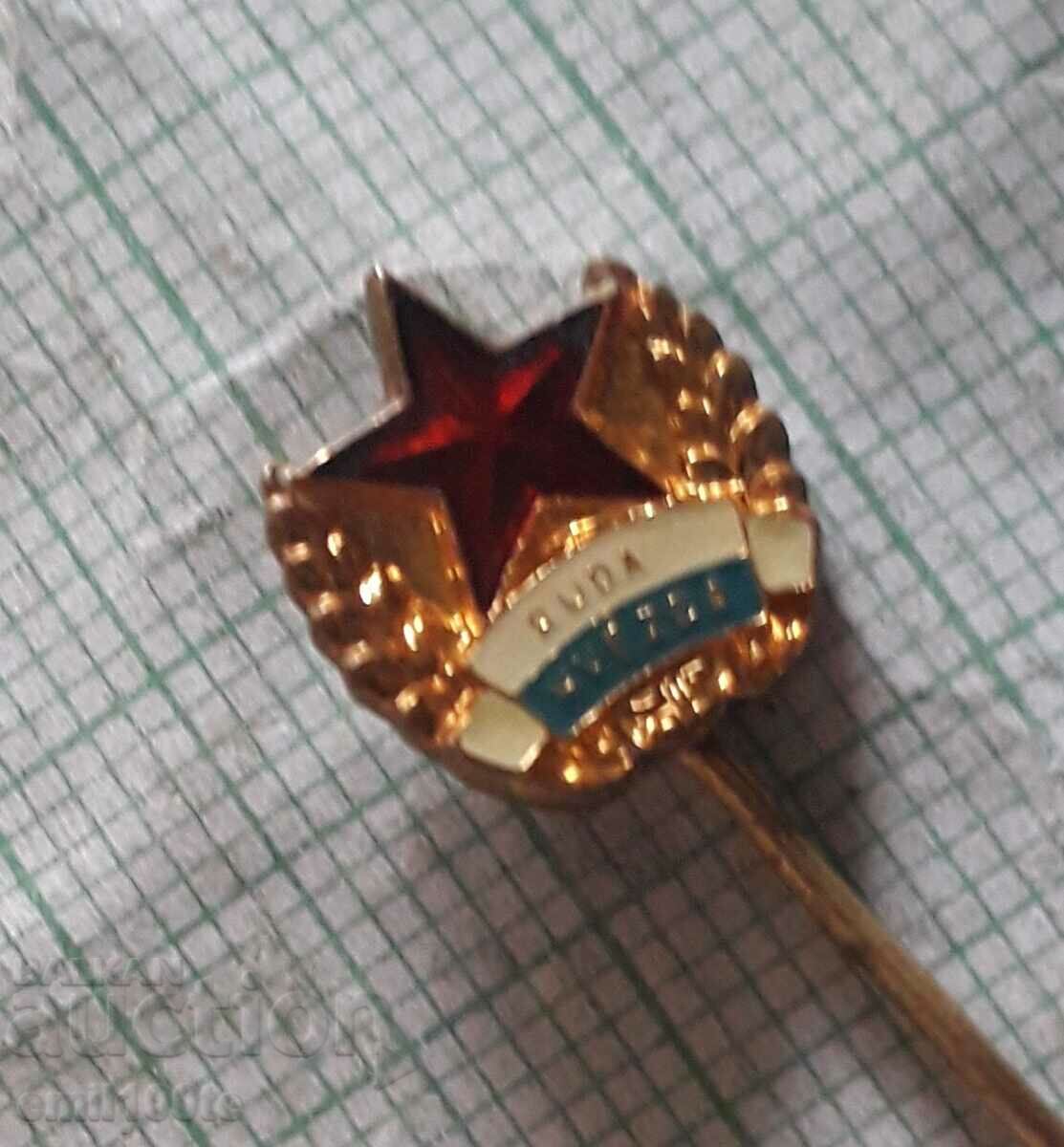 Delivery of Badge - Red Star Football Club Ruda Hvezda Czechoslovakia Delivery of Badge - Red Star Football Club Ruda Hvezda Czechoslovakia