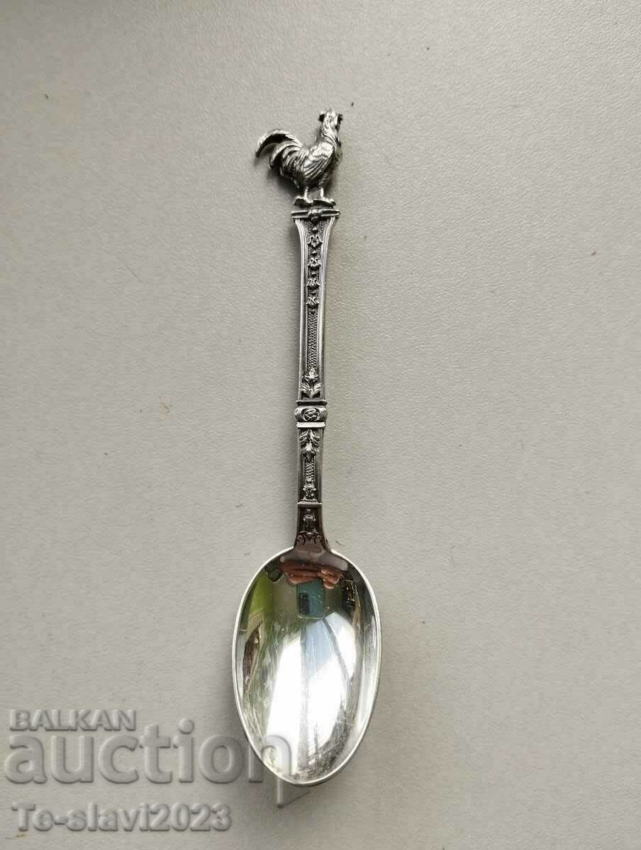 Antique French Silver Coffee Spoon