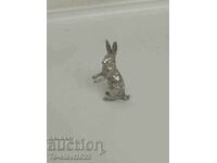 Old silver rabbit figure