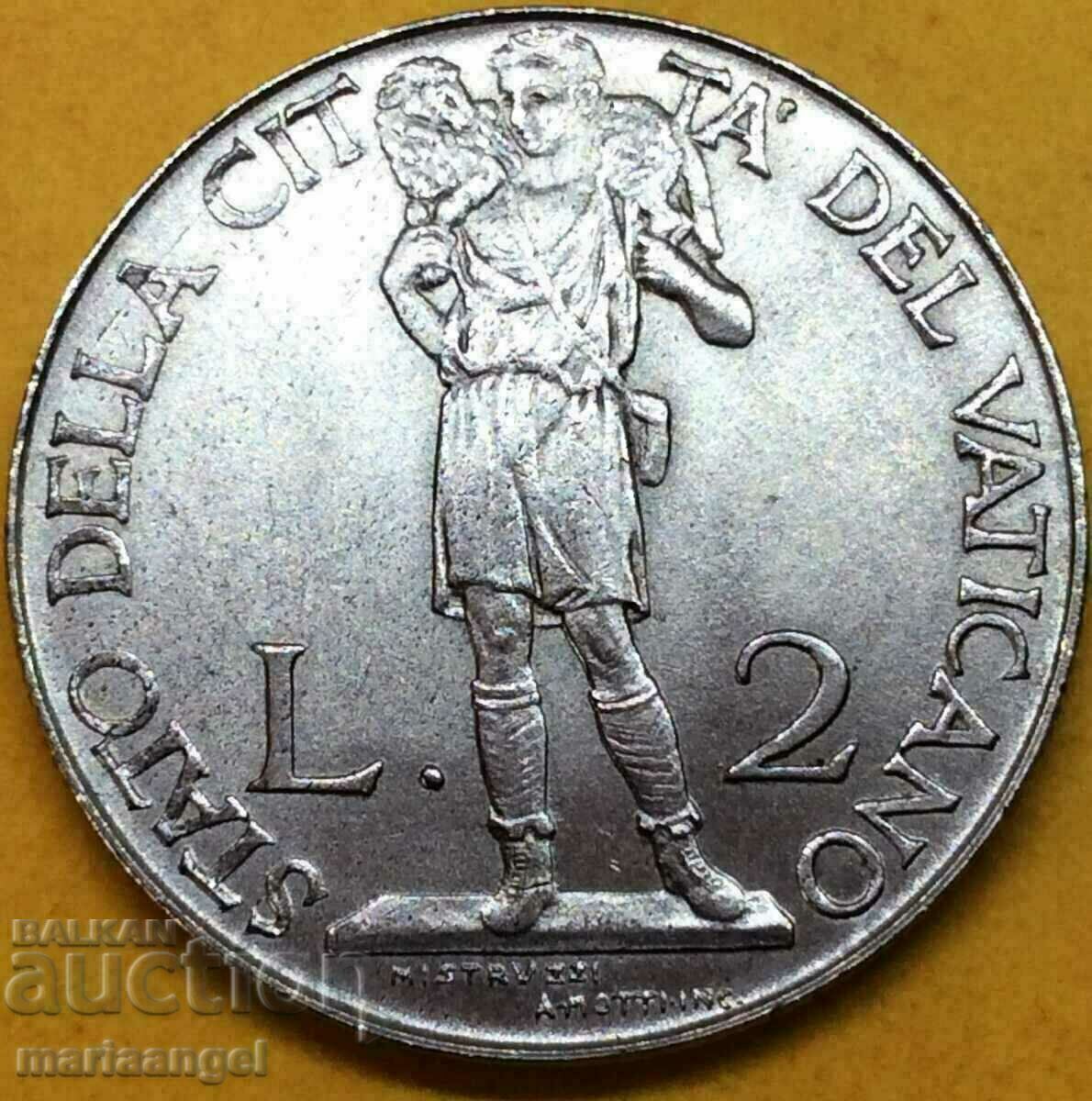 2 lira 1941 Vatican John the Baptist