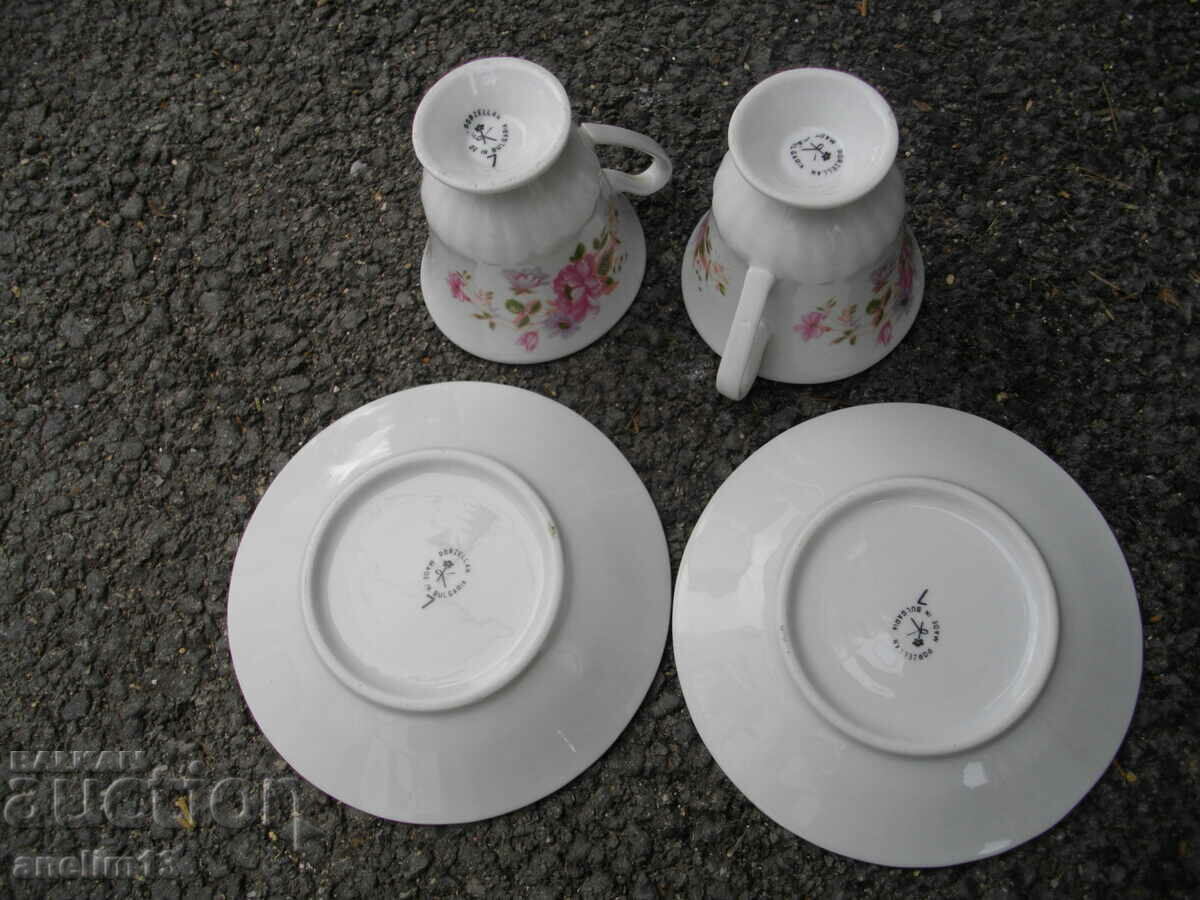 PORCELAIN CUPS WITH SAUCERS FOR TEA OR COFFEE BUNDLE NEW MARKET - 7 PORCELAIN CUPS WITH SAUCERS FOR TEA OR COFFEE BUNDLE NEW MARKET - 7