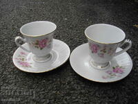PORCELAIN CUPS WITH SAUCERS FOR TEA OR COFFEE BUNDLE NEW MARKET
