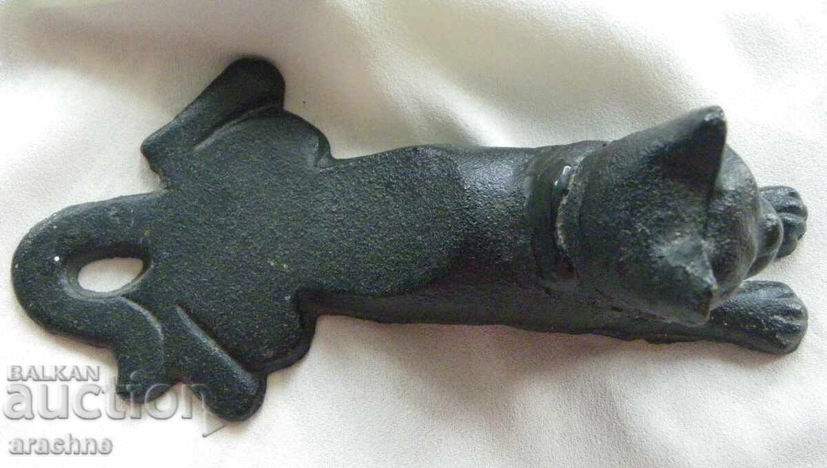 Old British Cast Iron Cat Door Stopper - 5 Old British Cast Iron Cat Door Stopper - 5