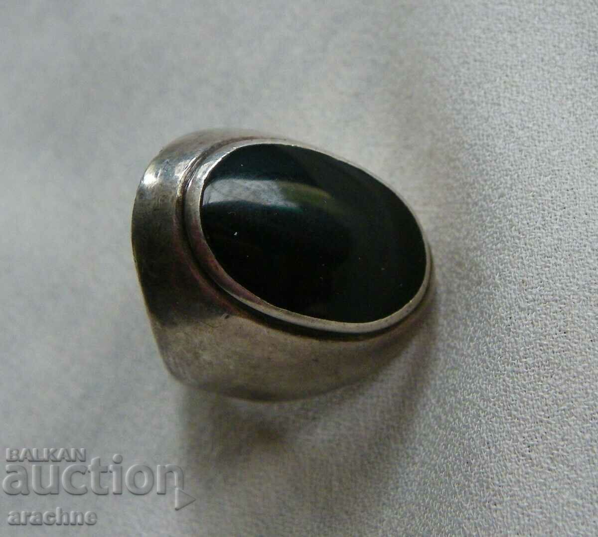 Delivery of Large silver ring with black tourmaline Delivery of Large silver ring with black tourmaline