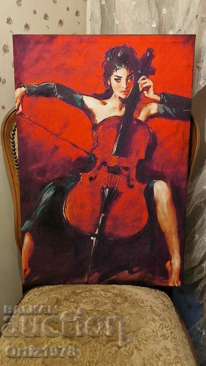 Large painting, canvas, 60cm/ 40cm "Red Symphony" with price 35.00 BGN | € 17.90 Large painting, canvas, 60cm/ 40cm "Red Symphony" with price 35.00 BGN | € 17.90