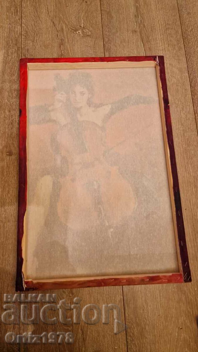 Large painting, canvas, 60cm/ 40cm "Red Symphony" - 5 Large painting, canvas, 60cm/ 40cm "Red Symphony" - 5