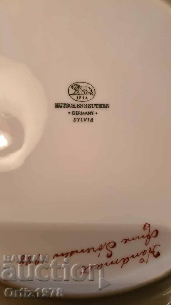 Hutschenreuther – Painted plate, platter, 25.5cm – 1988 - 6 Hutschenreuther – Painted plate, platter, 25.5cm – 1988 - 6