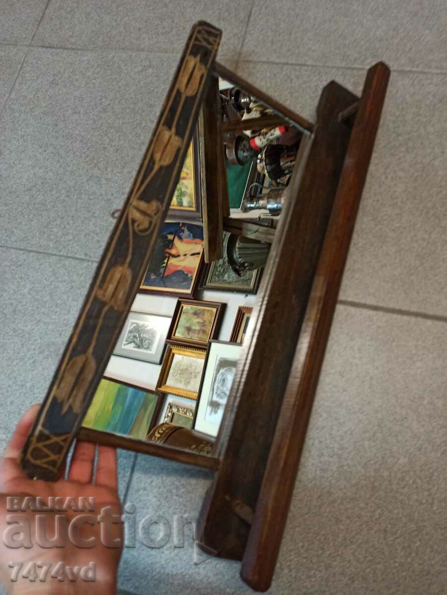 Auction SOC WOODEN TOWEL RACK WITH MIRROR Auction SOC WOODEN TOWEL RACK WITH MIRROR