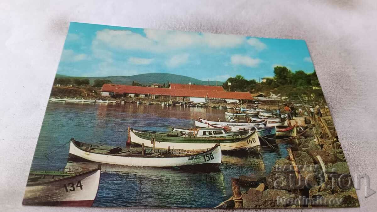 Postcard Michurin Fisherman's Quay 1975