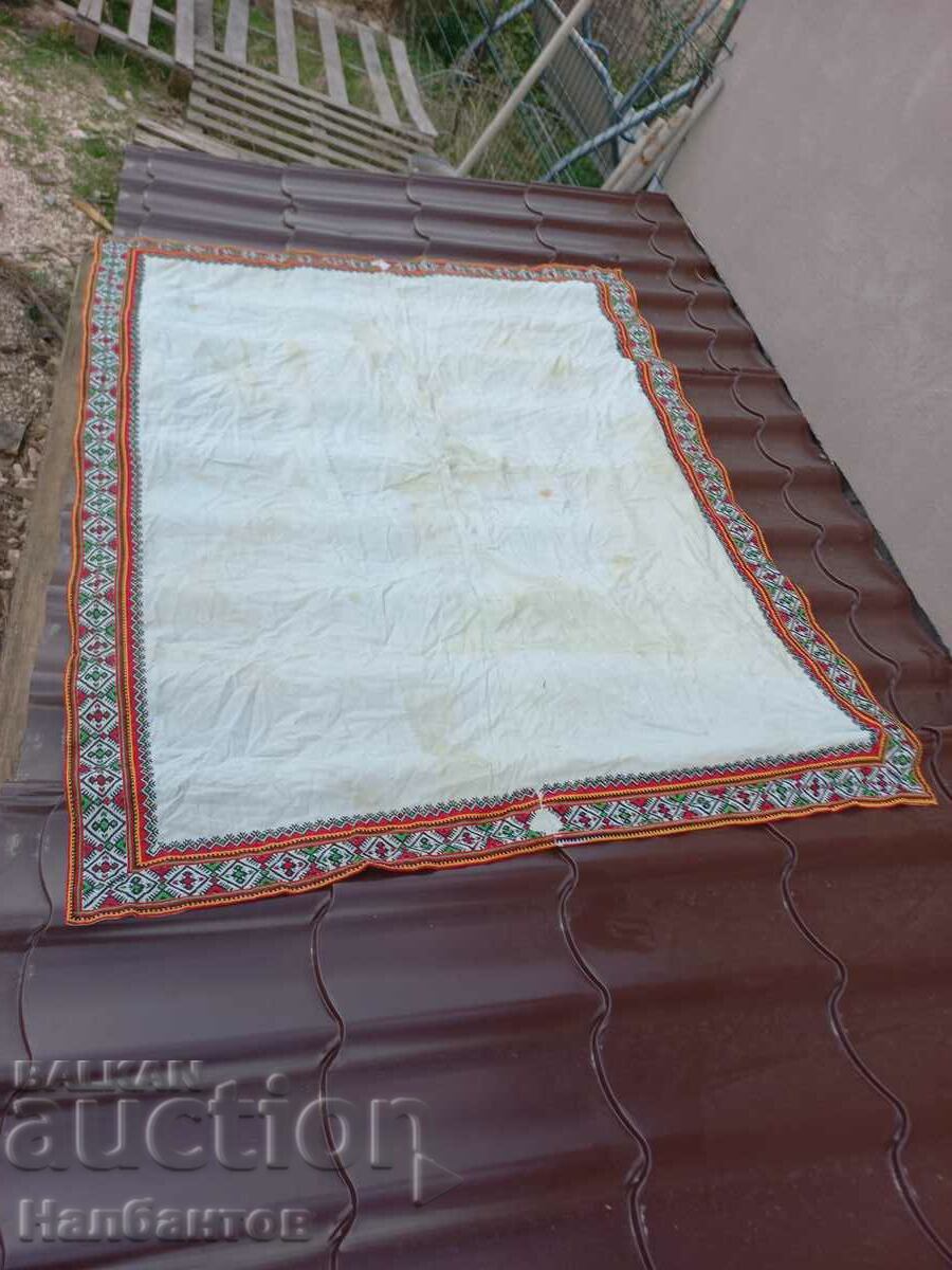 OLD HAND EMBROIDERED CHECK BLANKET with price 120.00 BGN | € 61.36 OLD HAND EMBROIDERED CHECK BLANKET with price 120.00 BGN | € 61.36