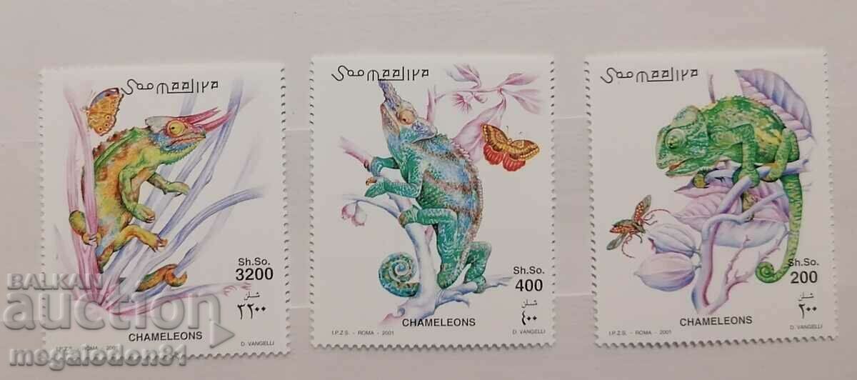 Somalia - fauna, chameleons with price 15.00 BGN | € 7.67 Somalia - fauna, chameleons with price 15.00 BGN | € 7.67