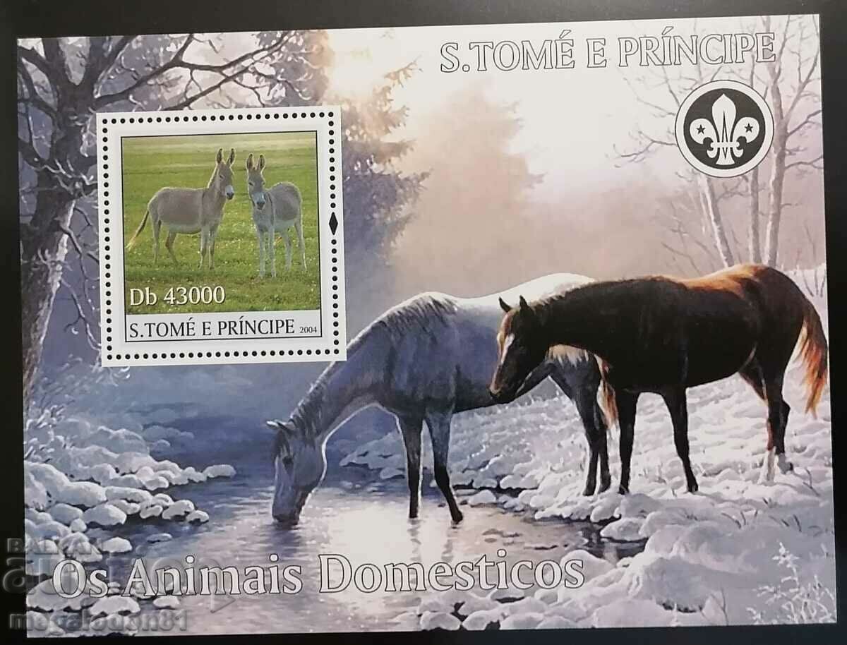 Sao Tome and Principe - fauna, primates and domestic animals with price 45.00 BGN | € 23.01 Sao Tome and Principe - fauna, primates and domestic animals with price 45.00 BGN | € 23.01
