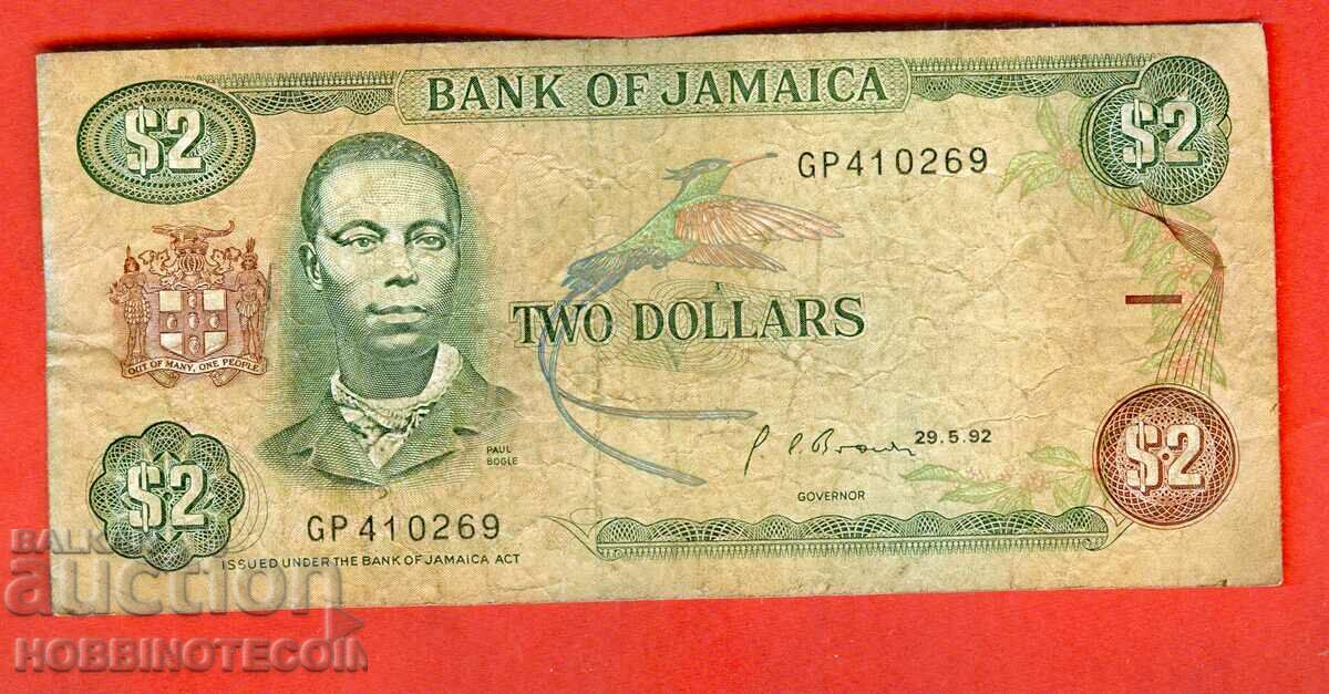 JAMAICA JAMAICA 2 $ issue issue 1992