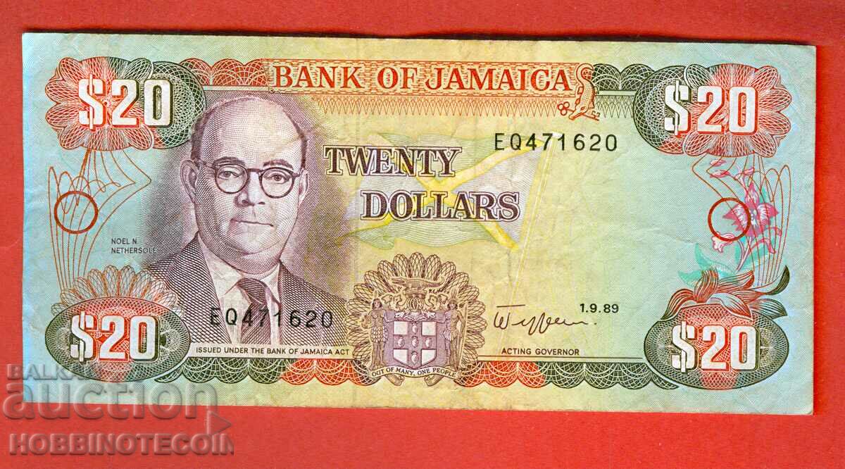 JAMAICA JAMAICA $20 issue issue 1989