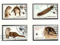 1987. GDR. Protected animals - European otter.