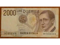2000 lire 1990, Italy