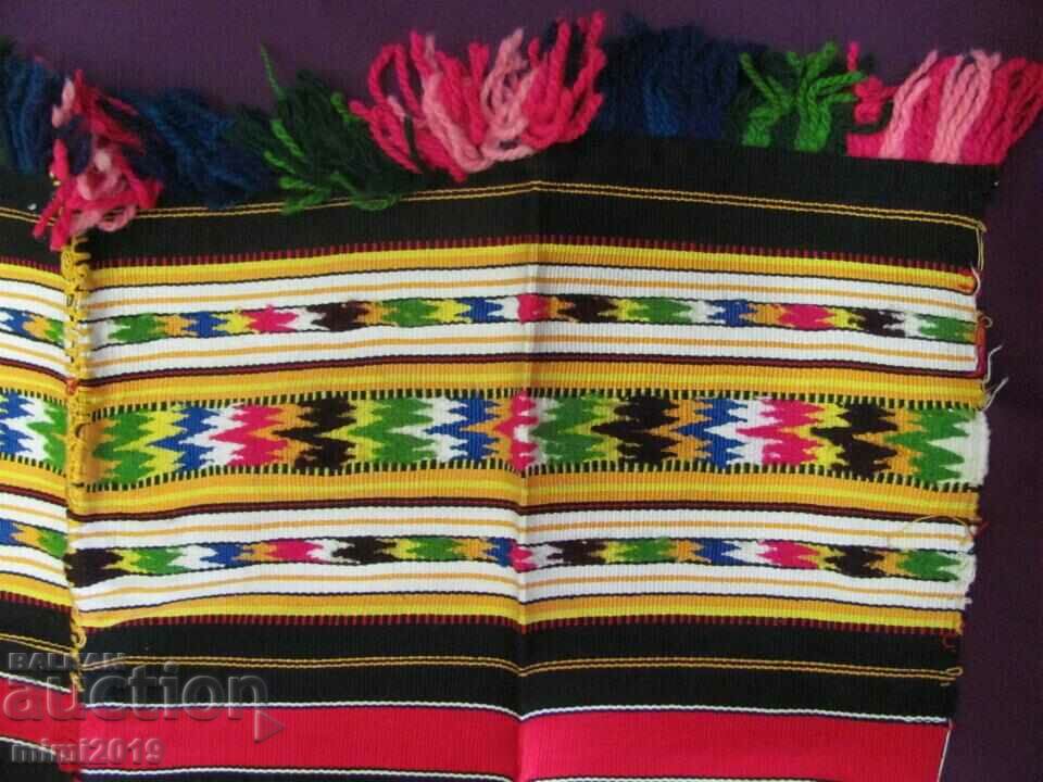 Delivery of 19th Century Folk Art Hand Woven Rug Rhodope Motifs
