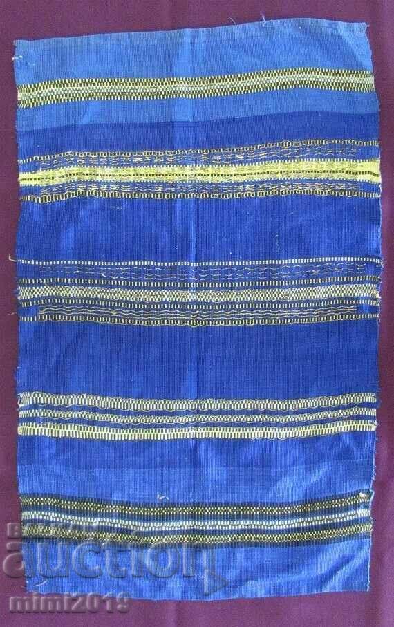 19th Century Folk Art Dress Apron Gold Tinsel - 7