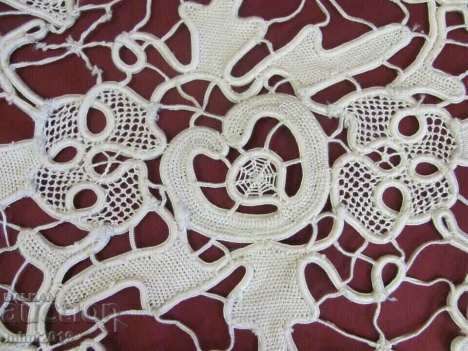 19th Century Hand-Knitted Tablecloth, Square Tablecloth - 5 19th Century Hand-Knitted Tablecloth, Square Tablecloth - 5