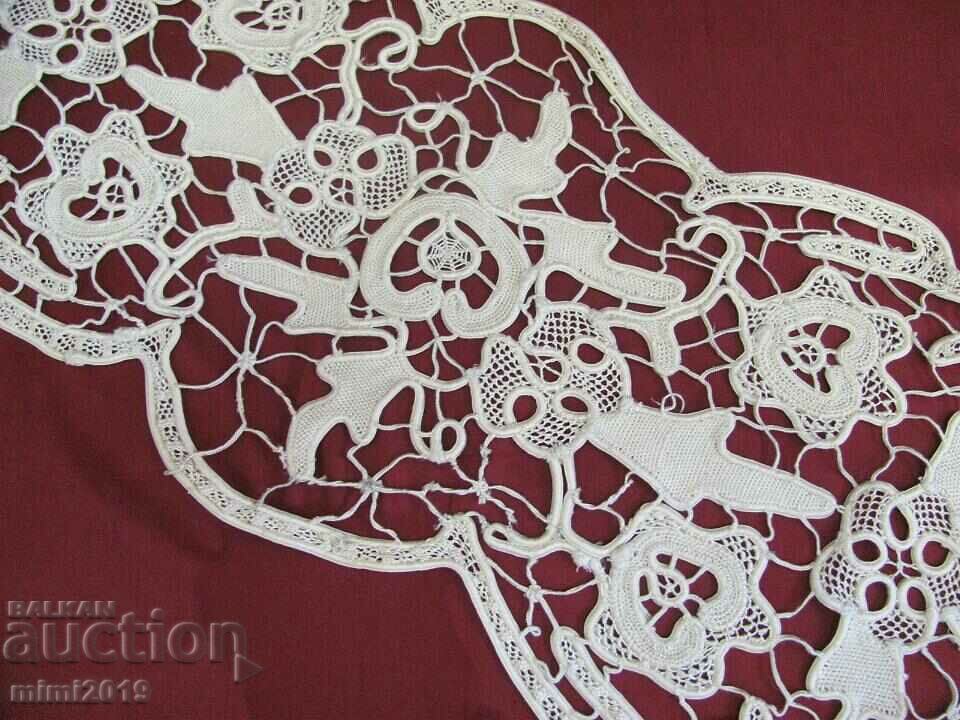 19th Century Hand-Knitted Tablecloth, Square Tablecloth - 7 19th Century Hand-Knitted Tablecloth, Square Tablecloth - 7