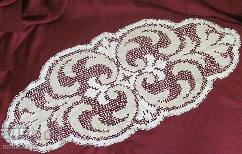 19th Century Hand-Knitted Tablecloth, Square Tablecloth - 7 19th Century Hand-Knitted Tablecloth, Square Tablecloth - 7