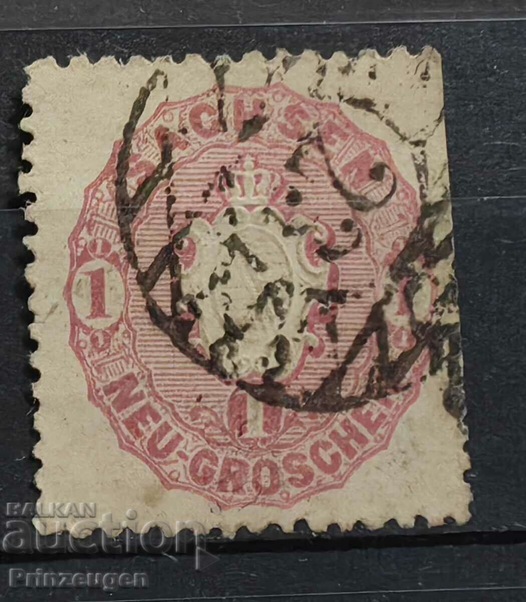 Παλαιά Γερμανία - Σαξονία - 1863 - Michel No:16