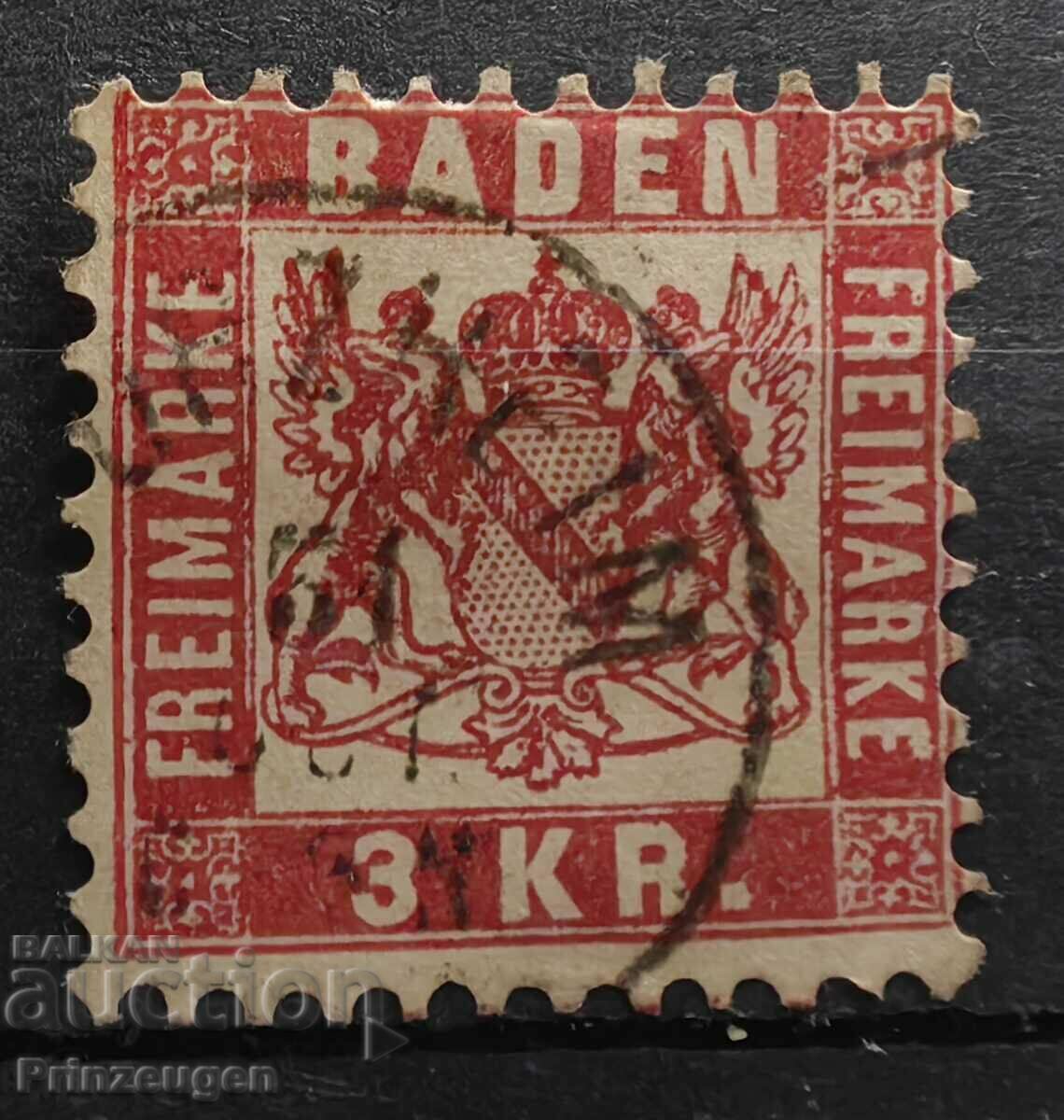 Стара Германия - Баден - 1868 - Михел No:24