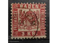 Old Germany - Baden - 1868 - Michel No:24