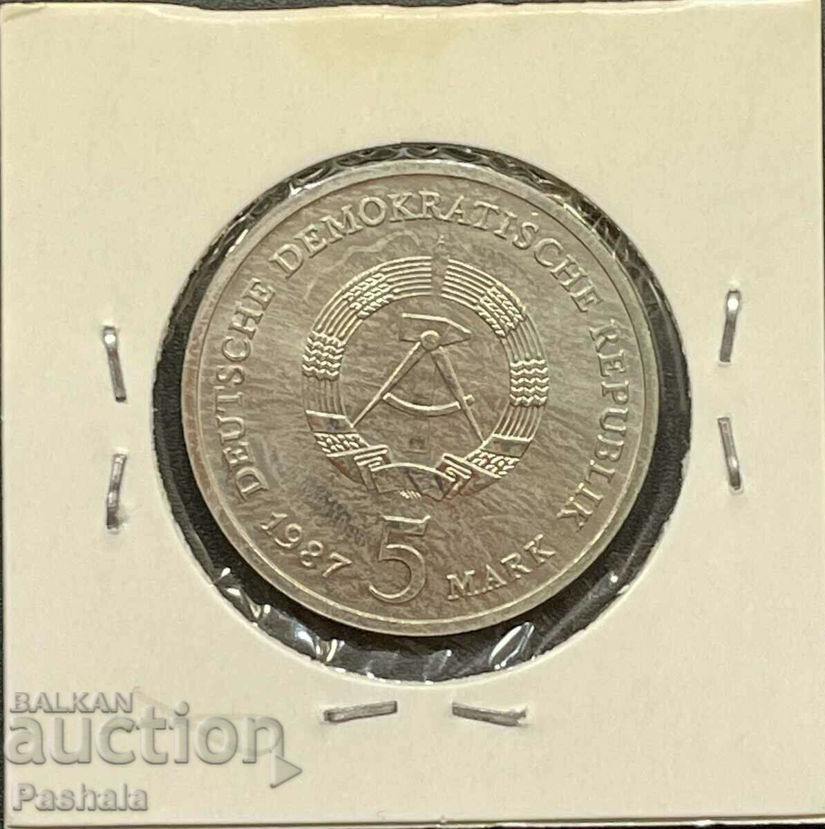 Germany 5 stamps 1987 GDR. with price 10.00 BGN | € 5.11 Germany 5 stamps 1987 GDR. with price 10.00 BGN | € 5.11