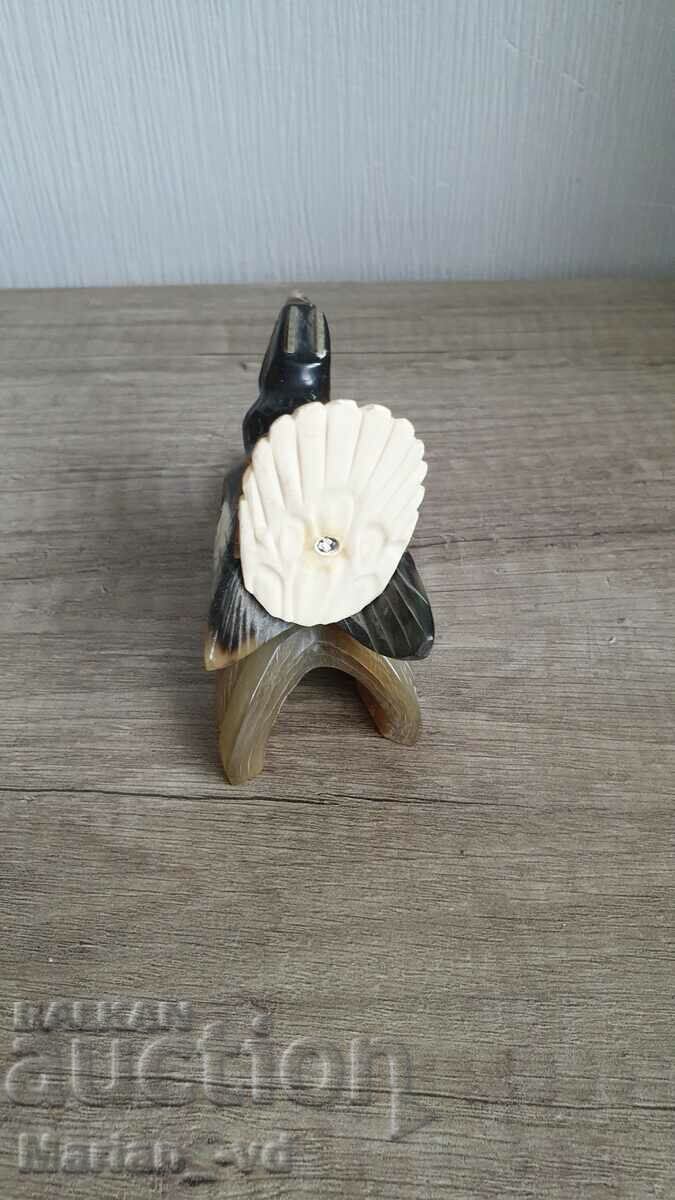 Auction Old Woodland Bird Horn Figure Auction Old Woodland Bird Horn Figure