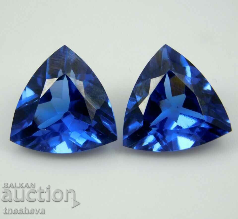 19.60 Ct. set of tanzanites, certified 19.60 Ct. set of tanzanites, certified