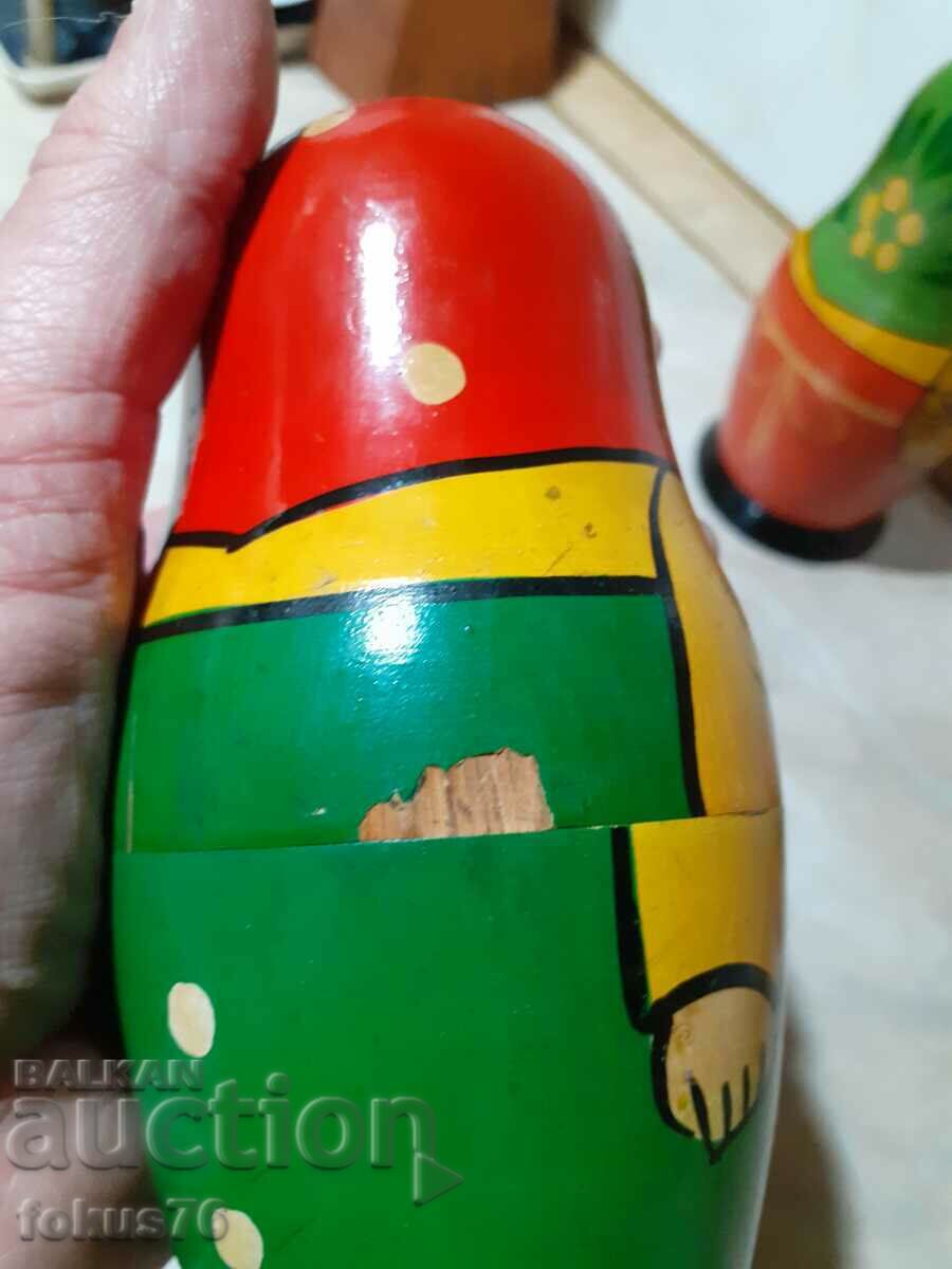 Old Russian matryoshka doll 4 pcs - 6 Old Russian matryoshka doll 4 pcs - 6