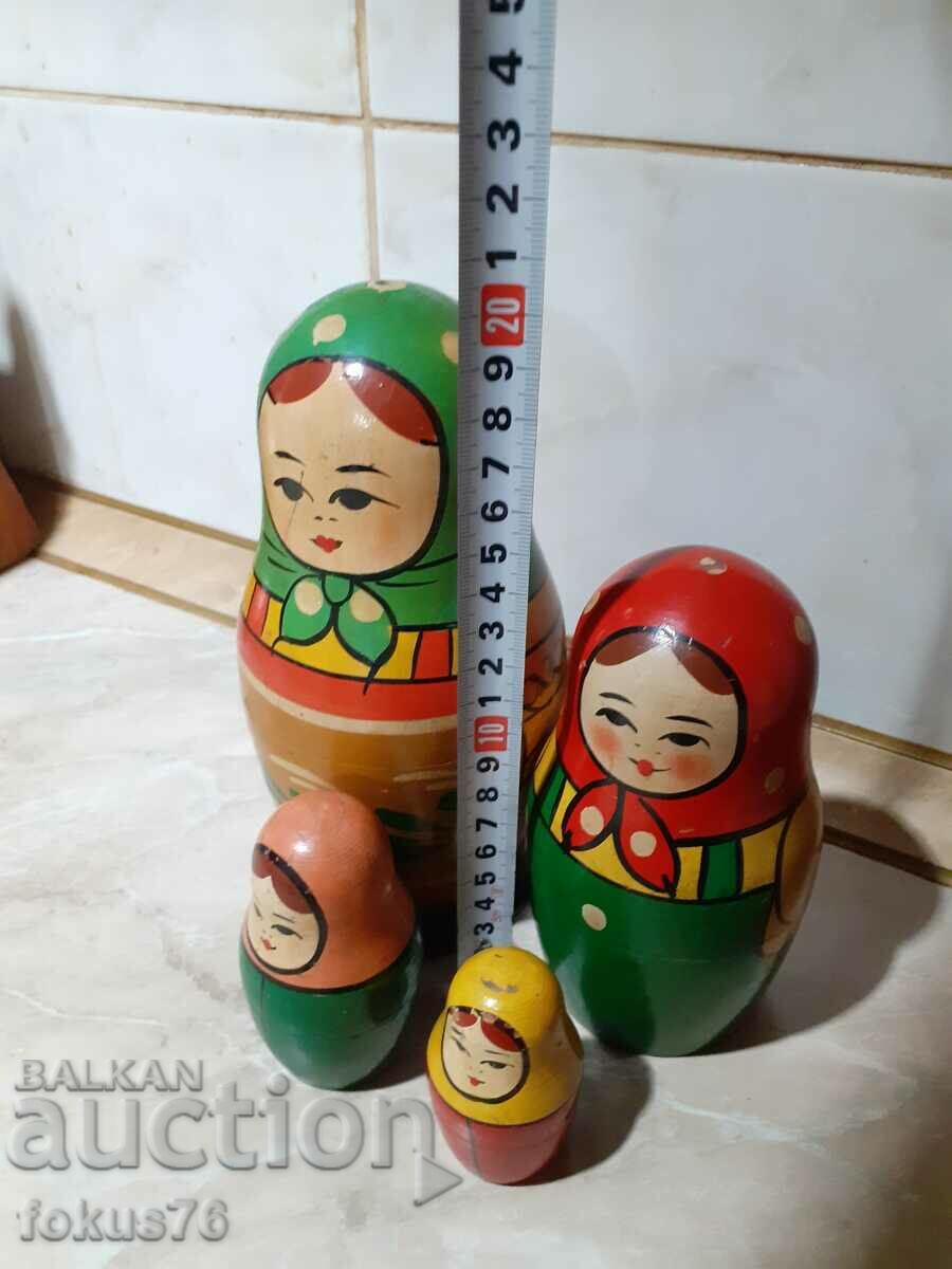 Old Russian matryoshka doll 4 pcs - 7 Old Russian matryoshka doll 4 pcs - 7