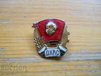 insignă veche „DKMS” (bronz / email)