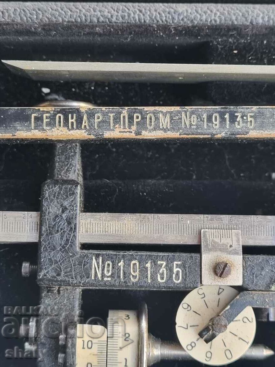 Auction Planimeter. Old military measuring set Auction Planimeter. Old military measuring set