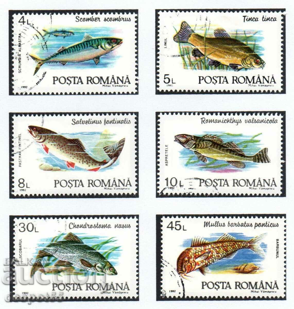 1992. Romania. Fish.
