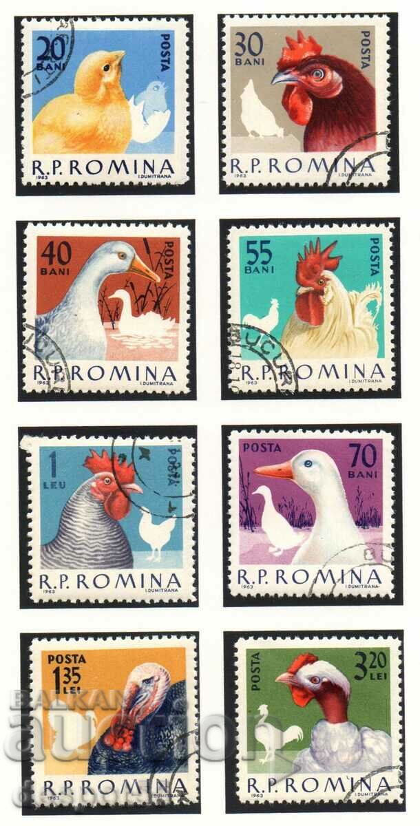 1963. Romania. Birds - Poultry.