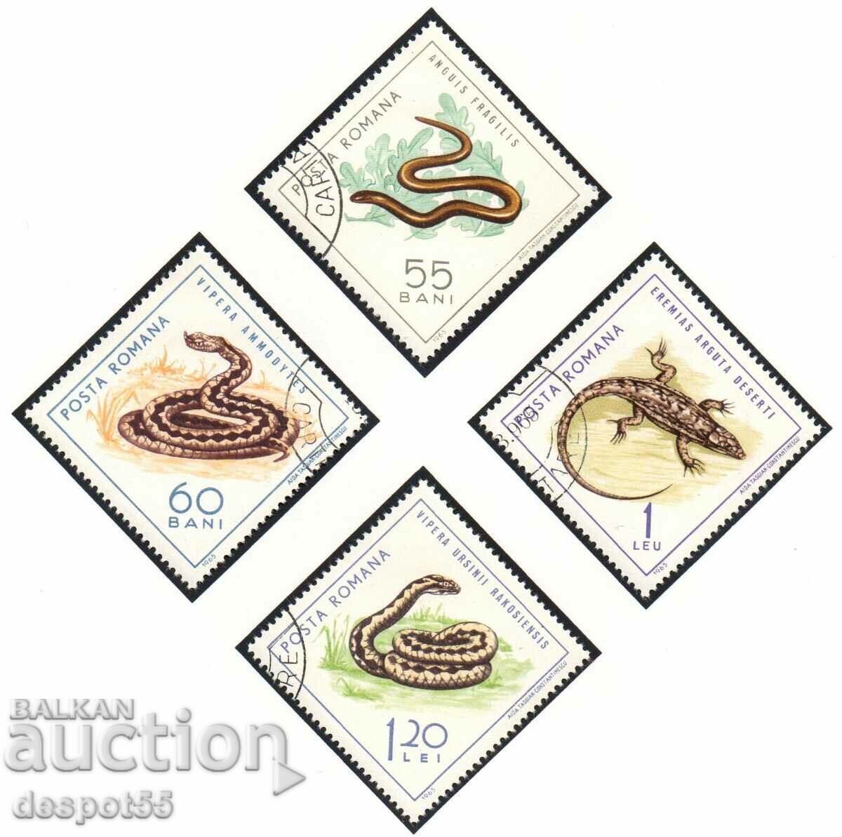 1965. Ρουμανία. Ερπετά. με τιμή 2.30 BGN | € 1.18 1965. Ρουμανία. Ερπετά. με τιμή 2.30 BGN | € 1.18