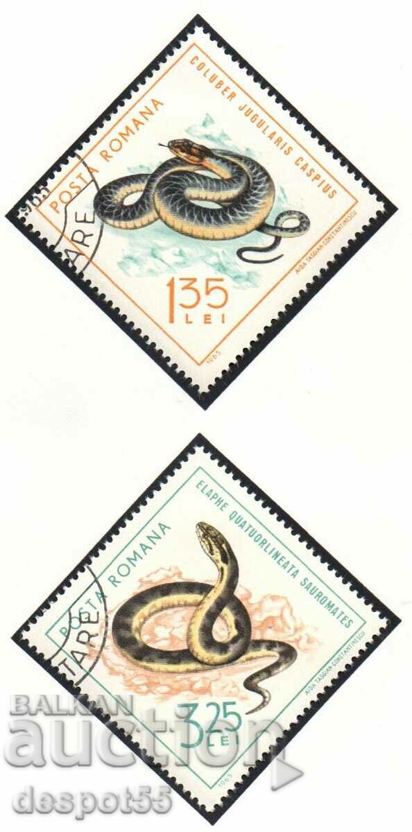 Δημοπρασία 1965. Ρουμανία. Ερπετά. Δημοπρασία 1965. Ρουμανία. Ερπετά.