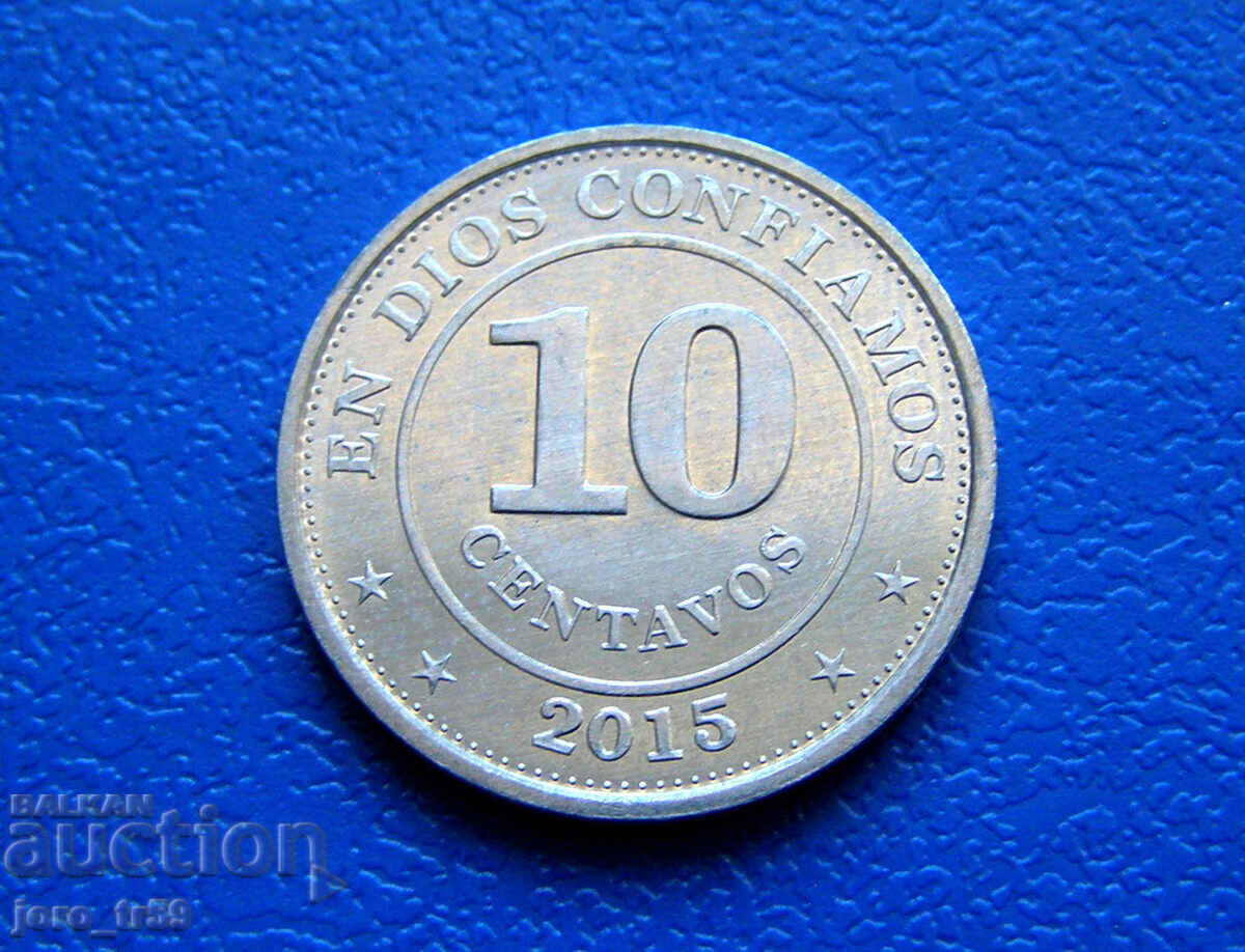 Никарагуа 10 сентавос  /Nicaragua 10 Centavos/ 2015 г.